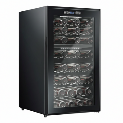 52-Bottle Dual Zone Freestanding Wine Cooler, Black