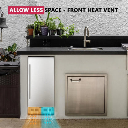 15"Beverage Refrigerator, 127Can under Counter Refrigerator, Silver — product view 5