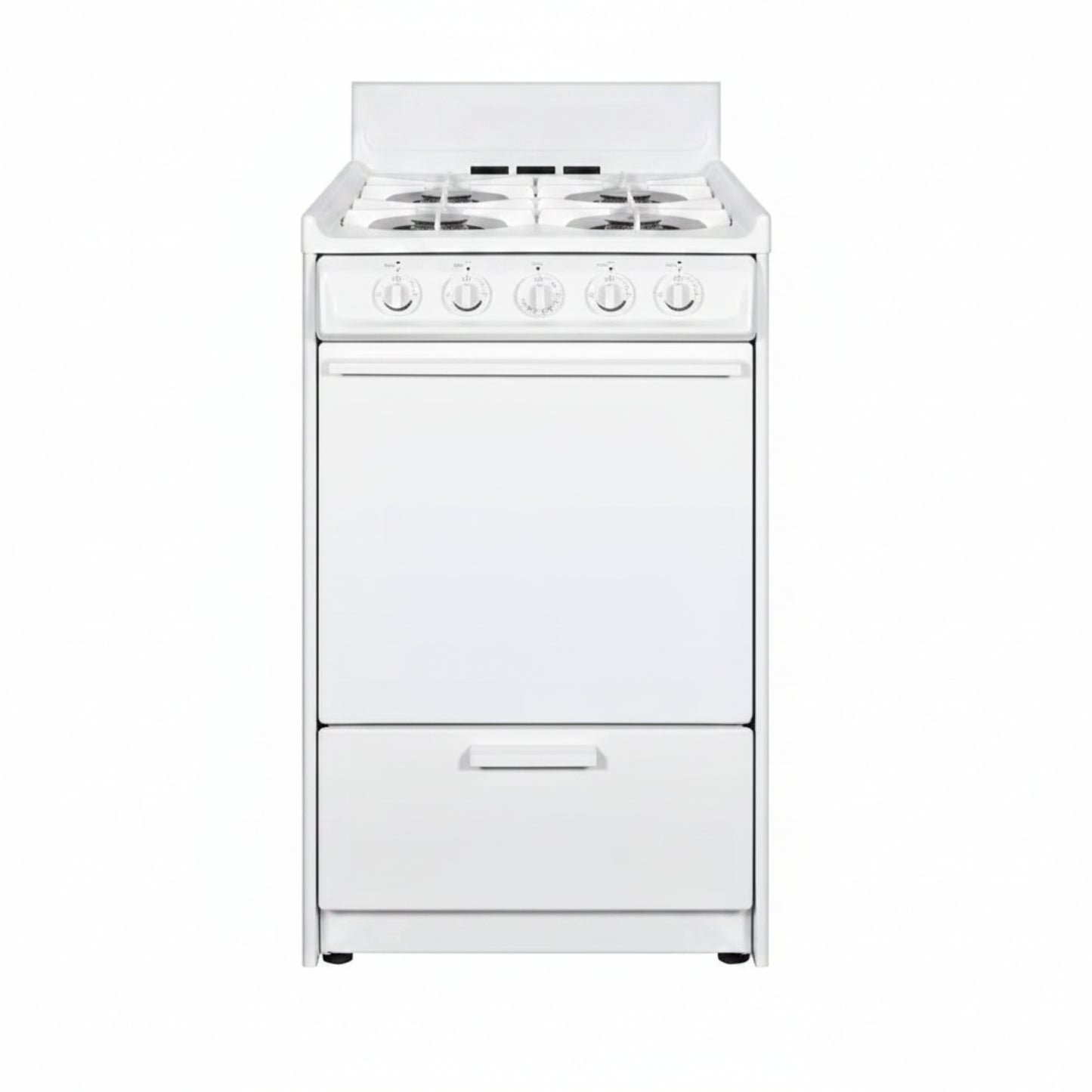 20 In. 2.5 Cu. Ft. Gas Range in White — product view 2