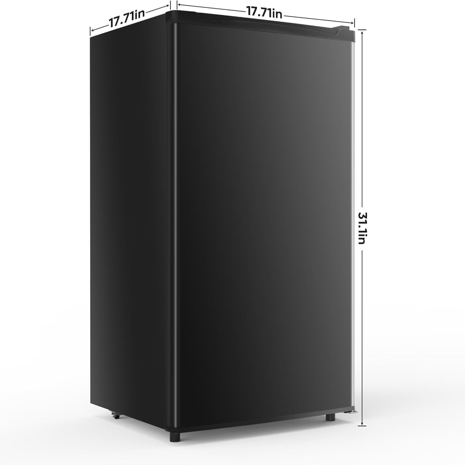 Mini Fridge with Freezer 3.2 Cu.Ft Small Refrigerator for Office, Dorm, Small Fridge with Adjustable Thermostat, Energy Saving, Singel Door, Black