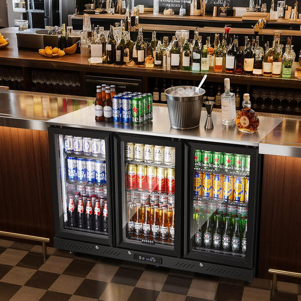 12 Cu.Ft Bar Cooler with 3 Glass Doors & LED Lighting
