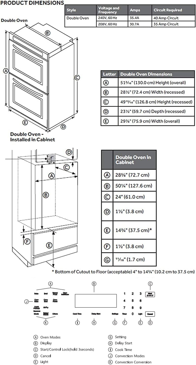 Empava 30" 10.0 Cu Ft Double Electric Wall Oven with Air Fry, EMPV-30WO05