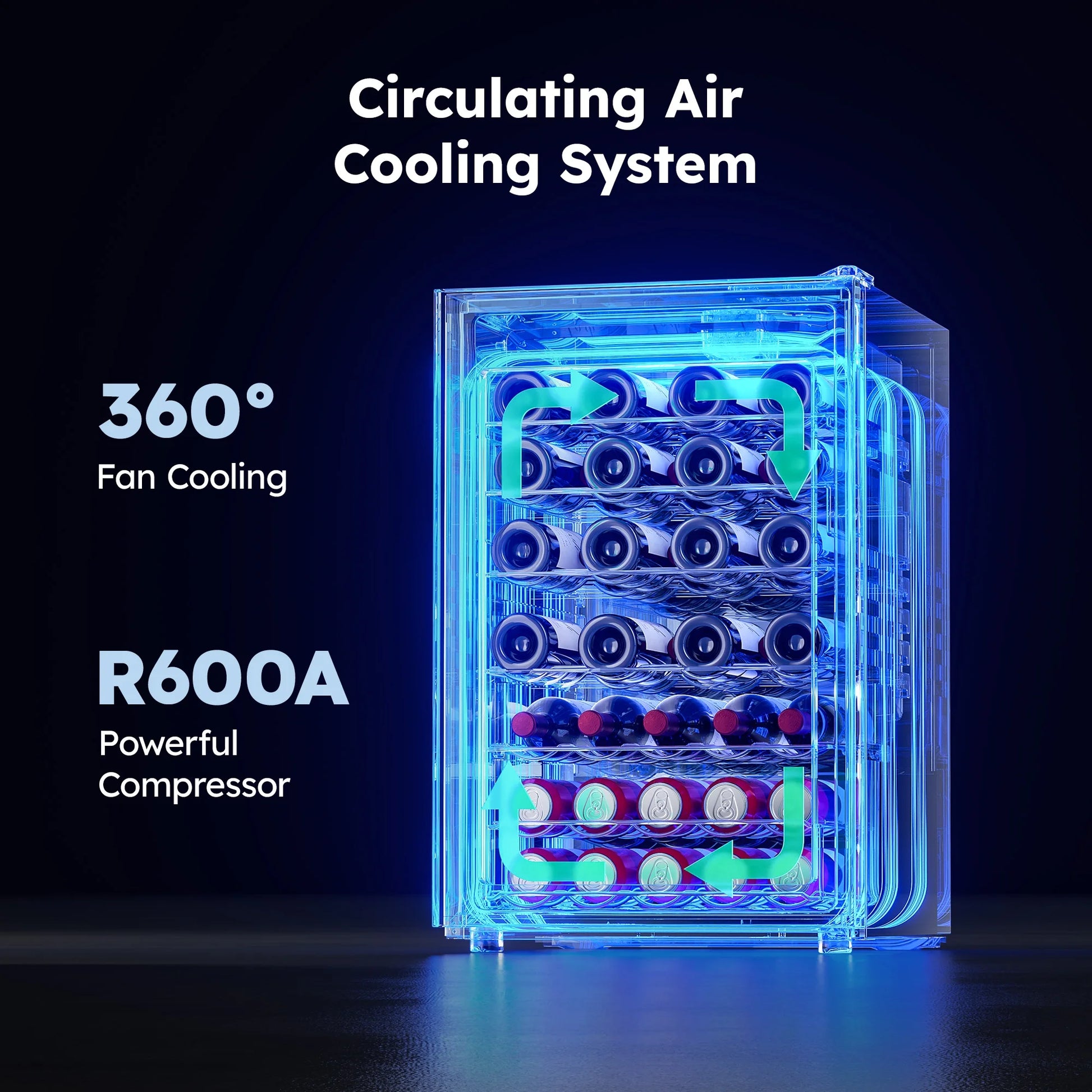 45 Bottles Wine Cooler Refrigerator,Built-In Wine Fridge with Stainless Steel Glass Door, for Home Bar, Kitchen, or Office