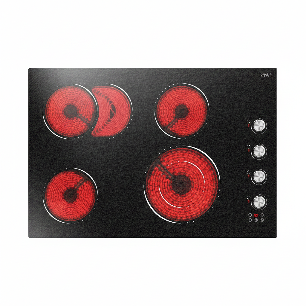 30" Electric Cooktop, 4 Burners, Dual Ring & Oval, 6700W