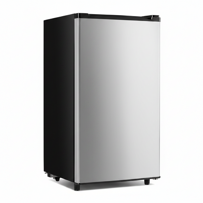 3.2 Cu. Ft. Mini Fridge with Freezer, Single Door, Silver