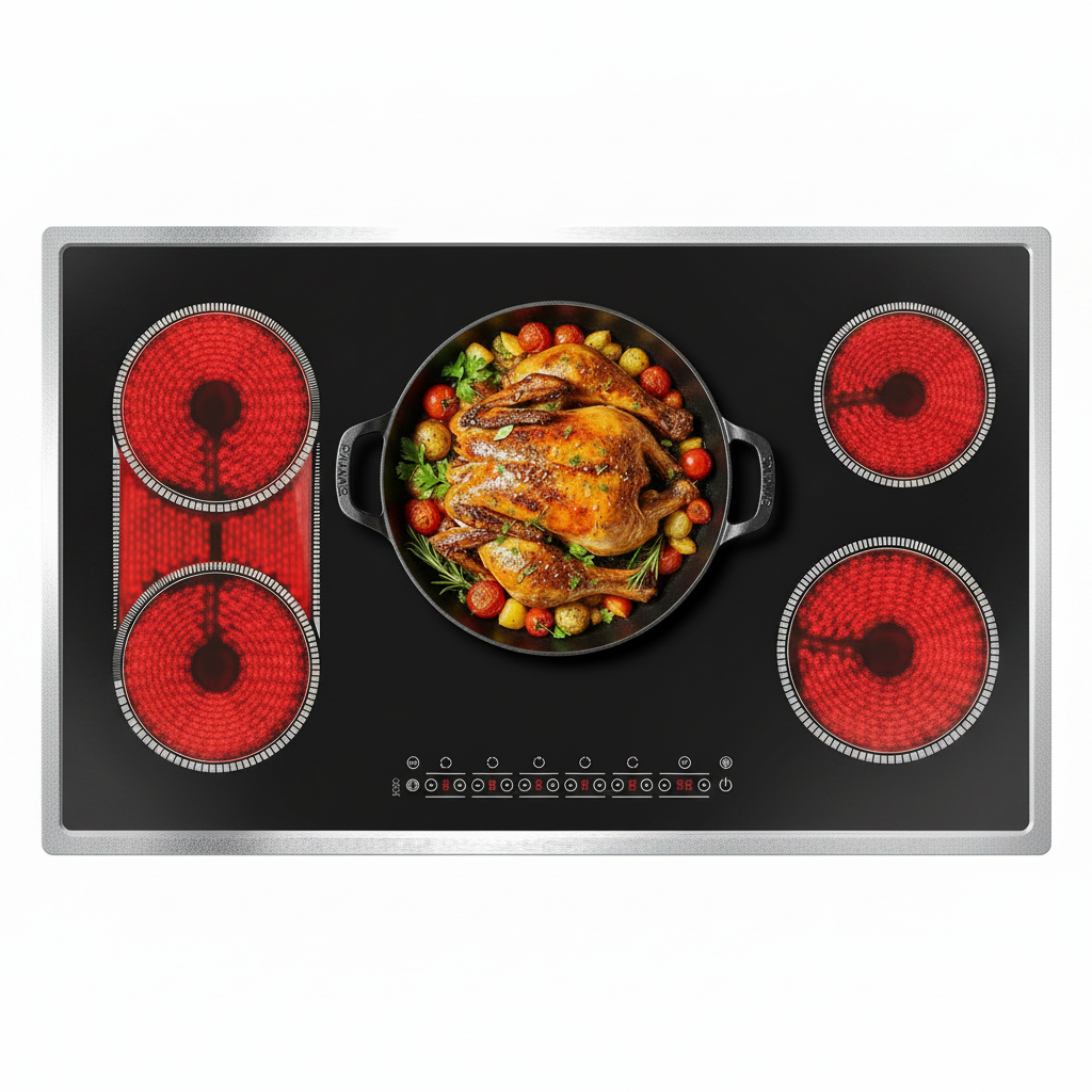 36" 5-Burner Electric Cooktop, Touch Control, 220–240V