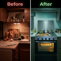 RV 3-Burner Gas Range, Silver, 1.8 Cu. Ft., No Range Hood — Before & After